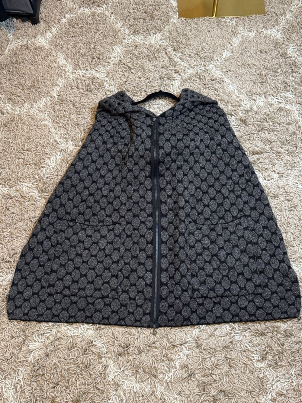 Sarah Pacini Hooded Zip-Front Sweater Wrap One Size - Picture 6 of 11